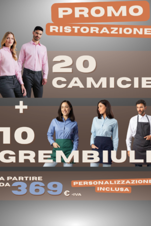 Promo Kit – 20 Camicie + 10 Grembiuli (Corto / Medio / Lungo) (Copia)