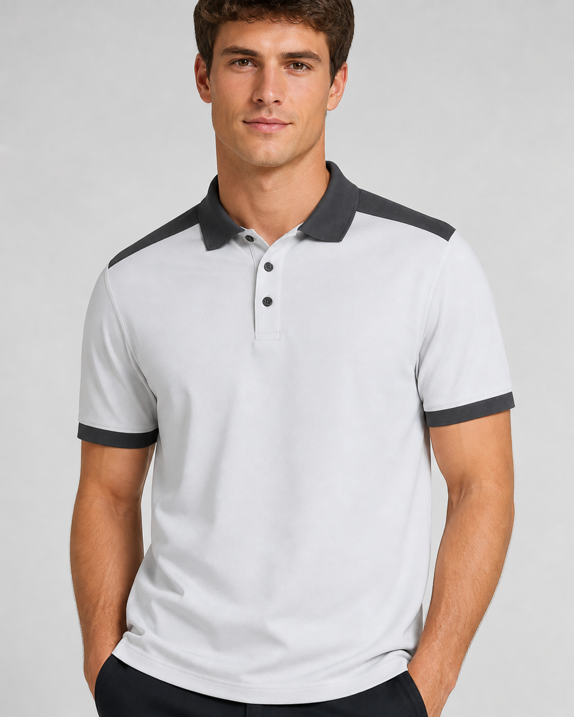 Polo stretch bicolore | Unisex