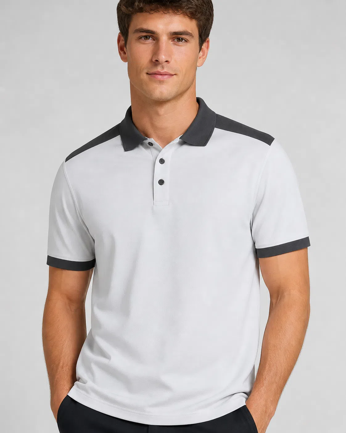 Polo stretch bicolore | Unisex