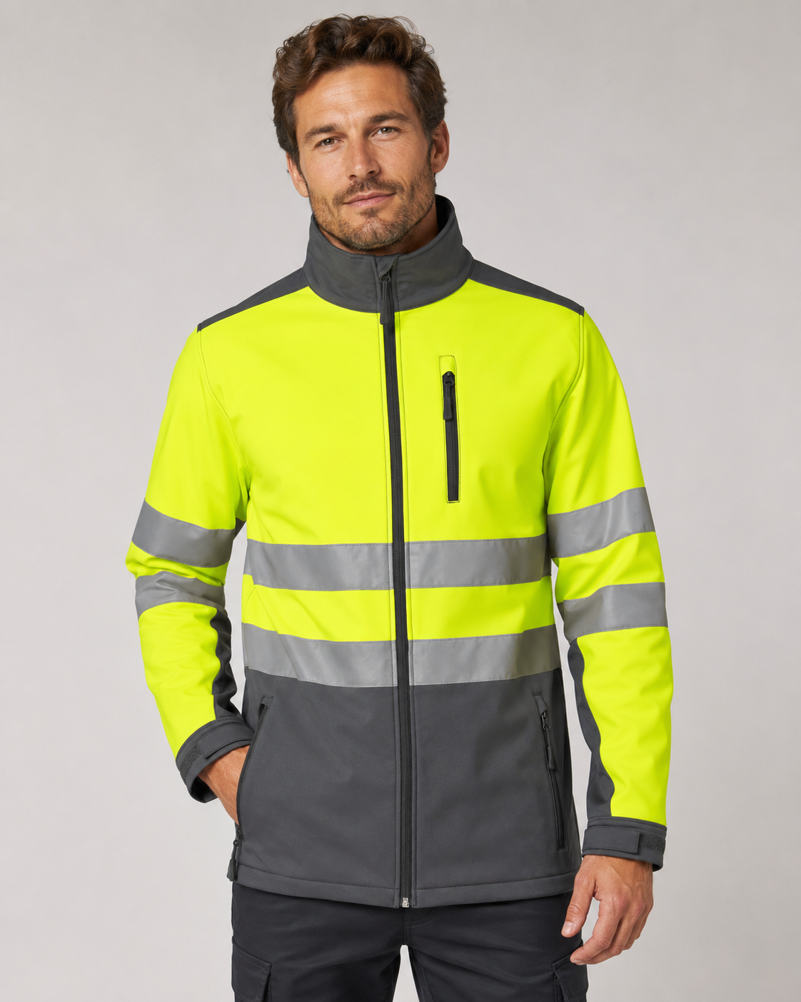 Giacca Bicolore Softshell - Alta Visibilità