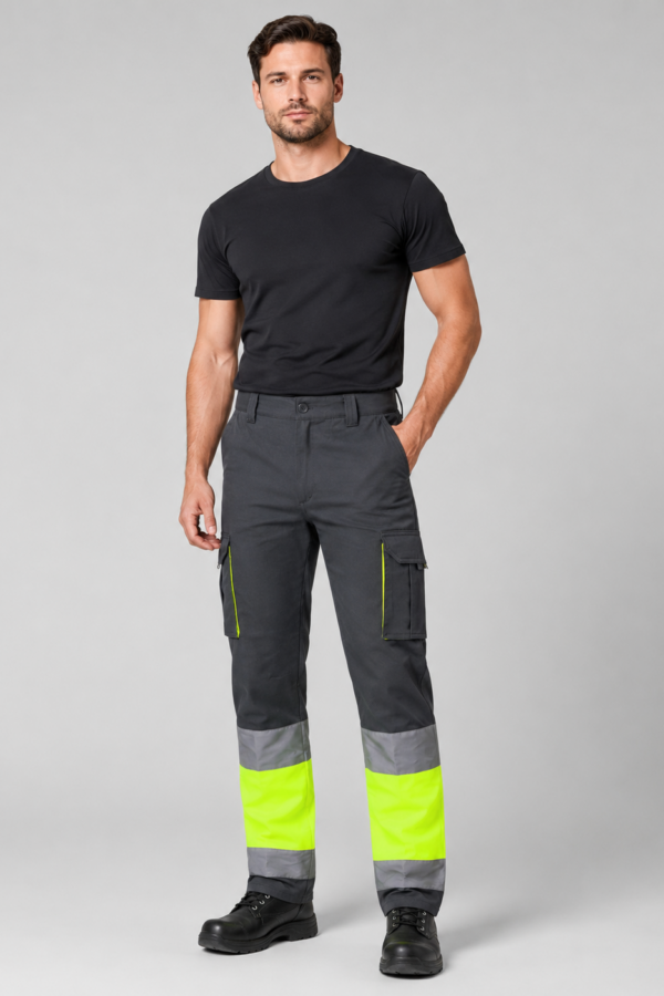 Pantaloni Bicolore Multitasche - Alta Visibilità