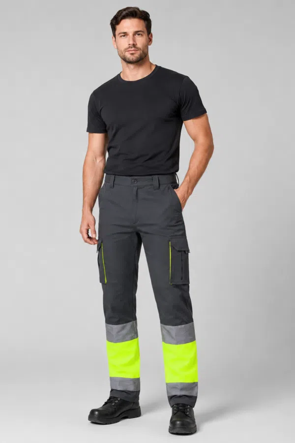 Pantaloni Bicolore Multitasche - Alta Visibilità