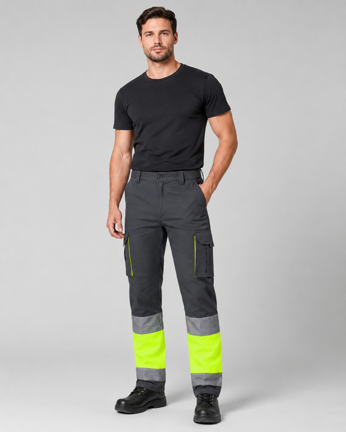 Pantaloni Bicolore Multitasche - Alta Visibilità