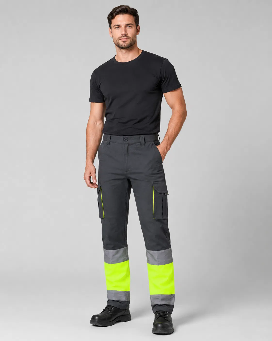 Pantaloni Bicolore Multitasche - Alta Visibilità