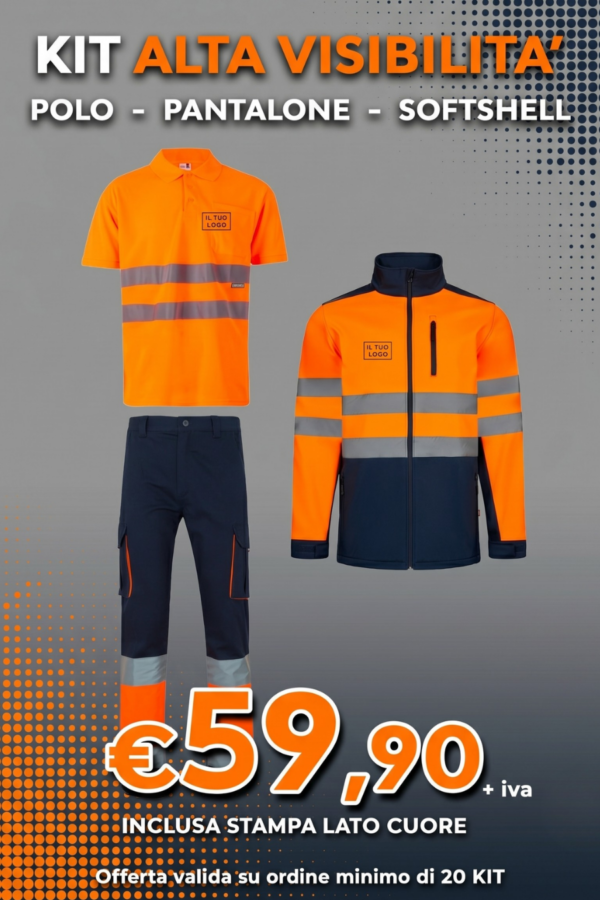 Promo Kit Alta Visibilità - Softshell + Polo + Pantalone