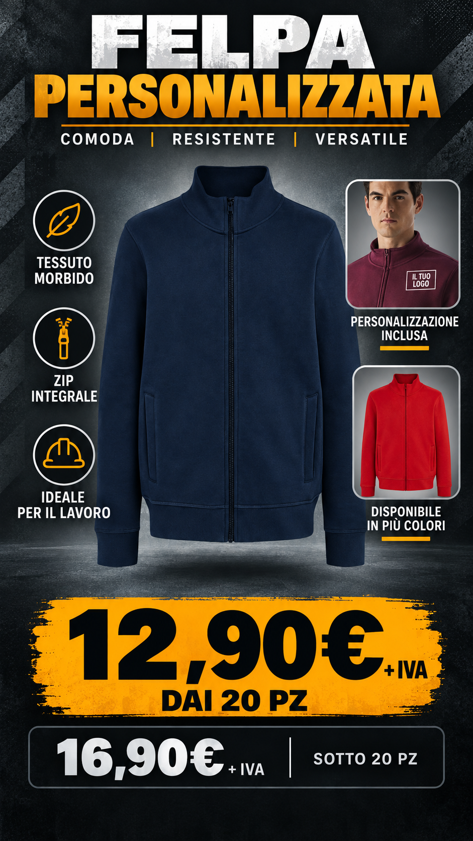 Promo Felpa da Lavoro Personalizzata